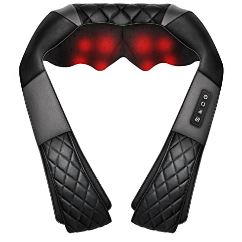 Fathers Day Gifts, Shiatsu Neck and Shoulder Massager, Back Massager with Heat